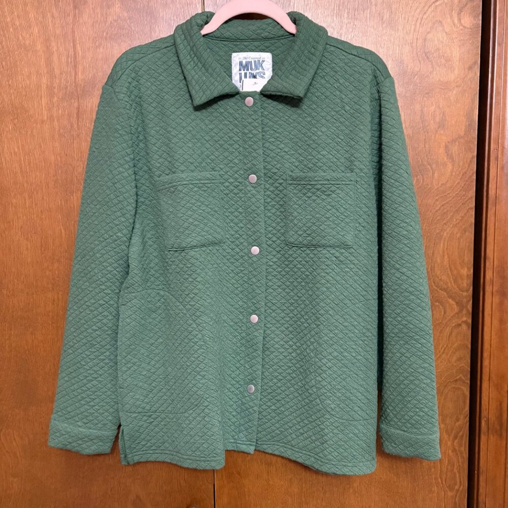 MUK LUKS Quilted Shacket  -  Size: Small  -   NWT